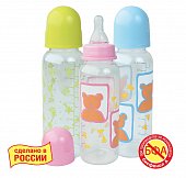 Курносики бутылочка полипропиленовая с силиконовой соской с 0 мес 250мл (11004), 