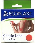 Ecoplast лента фиксирующая Кензио Тейп 5см х 5м красный, ЛСЭЗ НордеПласт СИА
