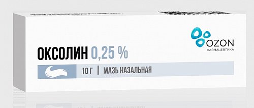 Оксолин, мазь назальная 0,25%, туба 10г