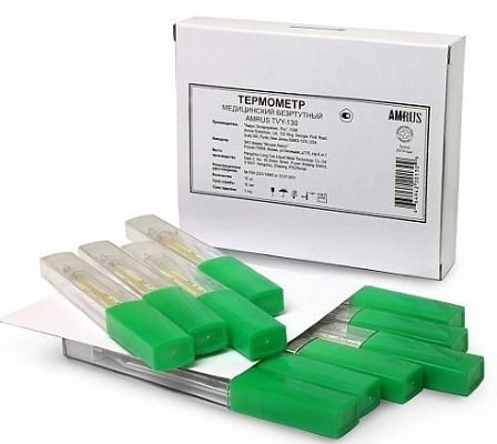 Термометр медицинский безртутный Amrus (Амрус) TVY-130, 12шт