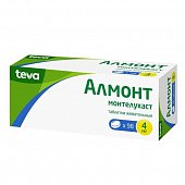 Алмонт, таблетки жевательные 4мг, 98 шт, Актавис Лтд.