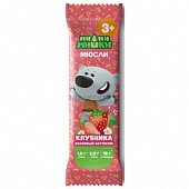 Батончик злаковый ми-ми-мишки клубника 24г, ООО Злаки на завтрак