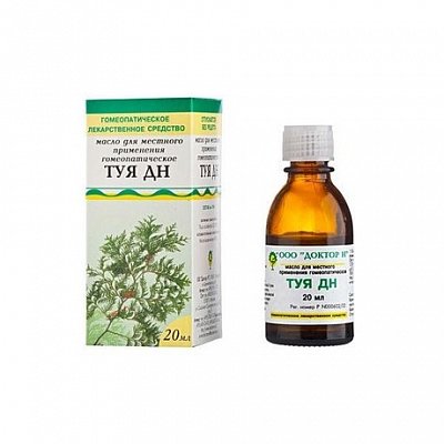 Туя ДН, масло для местного применения гомеопатическое, флакон 20мл