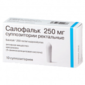 Салофальк, суппозитории ректальные 250мг, 10 шт, Др. Фальк