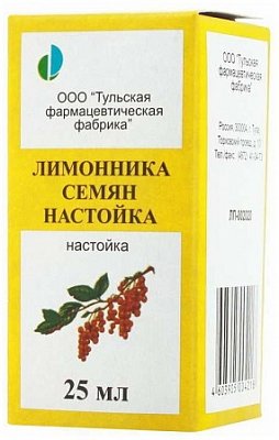 Лимонника семян настойка, флакон 25мл