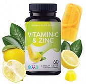 LIVS Витамин С+Цинк, пастилки жевательные вкус фрукты и ягоды, 60 шт БАД, MAYA FOOD INDUSTRIES LTD