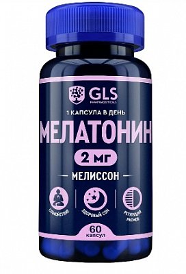 GLS (ГЛС) Мелатонин Мелиссон, капсулы массой 400мг, 60 шт БАД