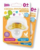 Соска-пустышка ортодонтическая латексная 0+ Дино и Рино (Dino & Rhino), Ningbo Beierxin baby Accessories