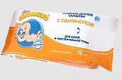 Мое Солнышко салфетки влажные с пантенолом, 70 шт