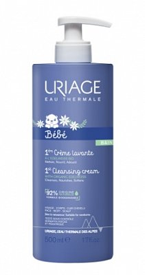 Uriage (Урьяж) Первый крем очищающий пенящийся для детей и новорожденных, флакон с дозатором 500мл