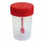 Контейнер для биопроб стерильный 60мл, градуированный с ложкой, Пластикмед ООО