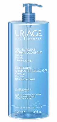 Uriage (Урьяж) гель для лица и тела дерматологический обогащенный, 1000мл
