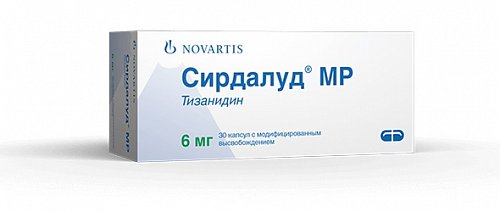 Сирдалуд МР, капсулы с модифицированным высвобождением 6мг, 30шт